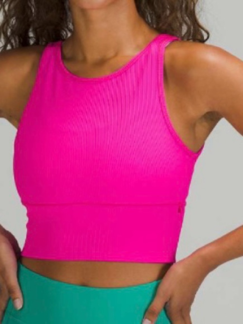 Lululemon Power Pivot Tank Top *Rib,  Pow Pink, Size 10, EUC